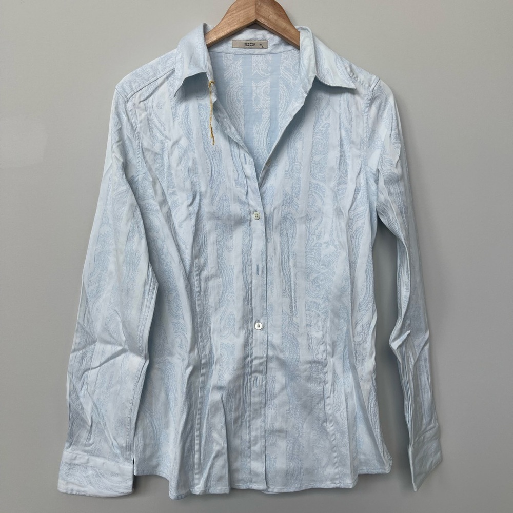 ETRO Spa | Via Spartaco 3 Button Down Damask Jacquard Dress Shirt Made in Italy